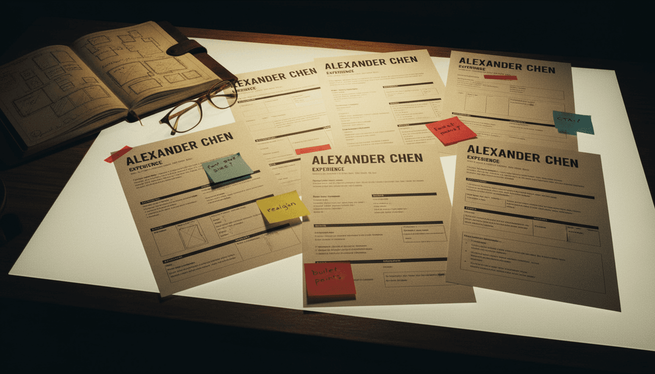 Unlimited revisions process showing resume refinement iterations